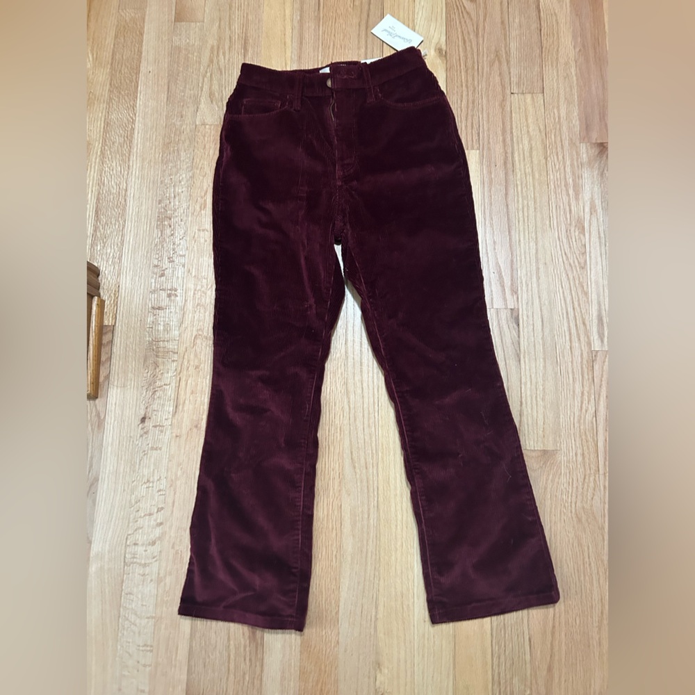 Universal Thread Red Corduroy Ankle Boot Cut Super Stretch Pants NWT